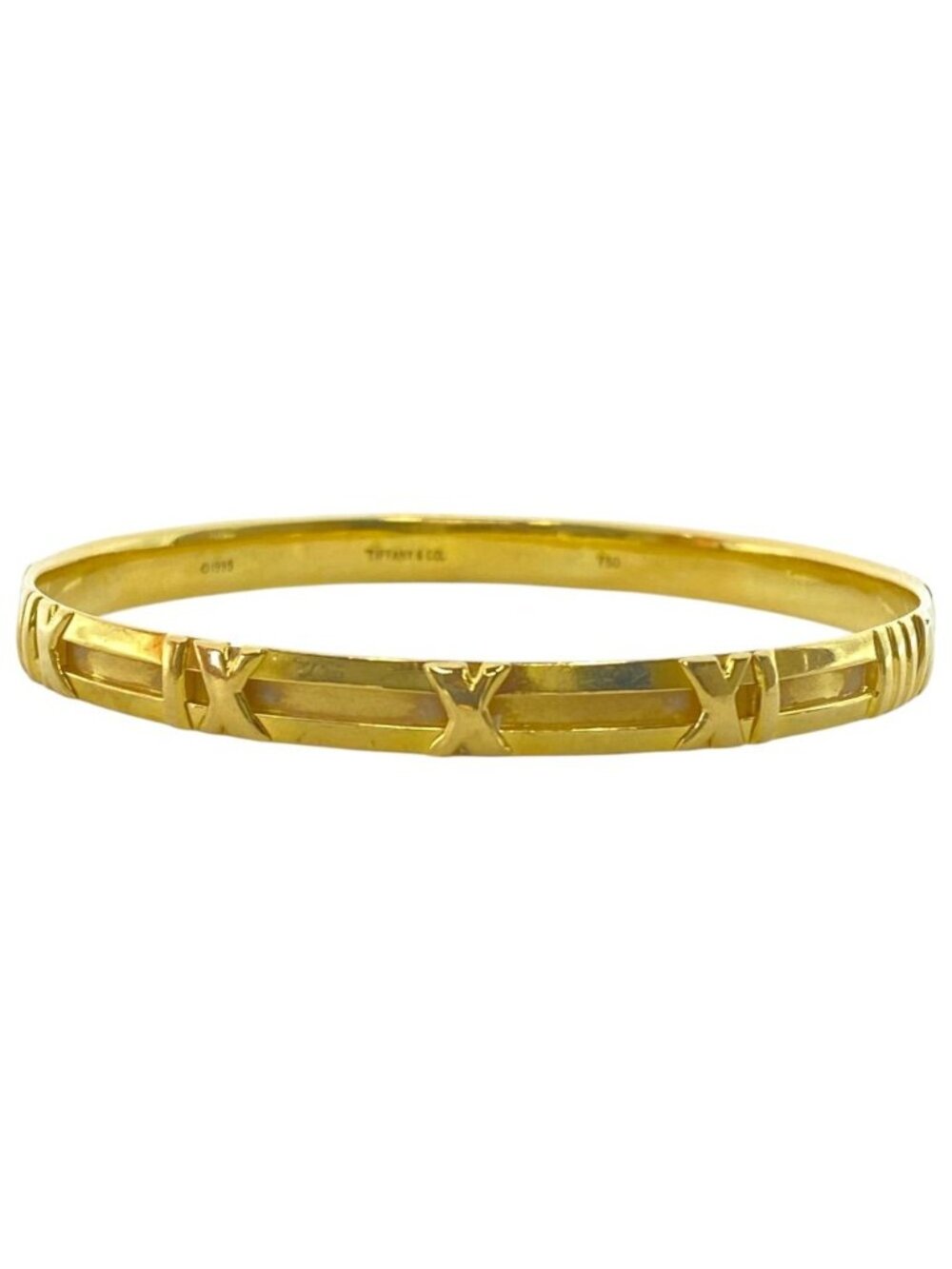 Tiffany & Co Atlas Bangle Bracelet 750 18K Yellow Gold Collection